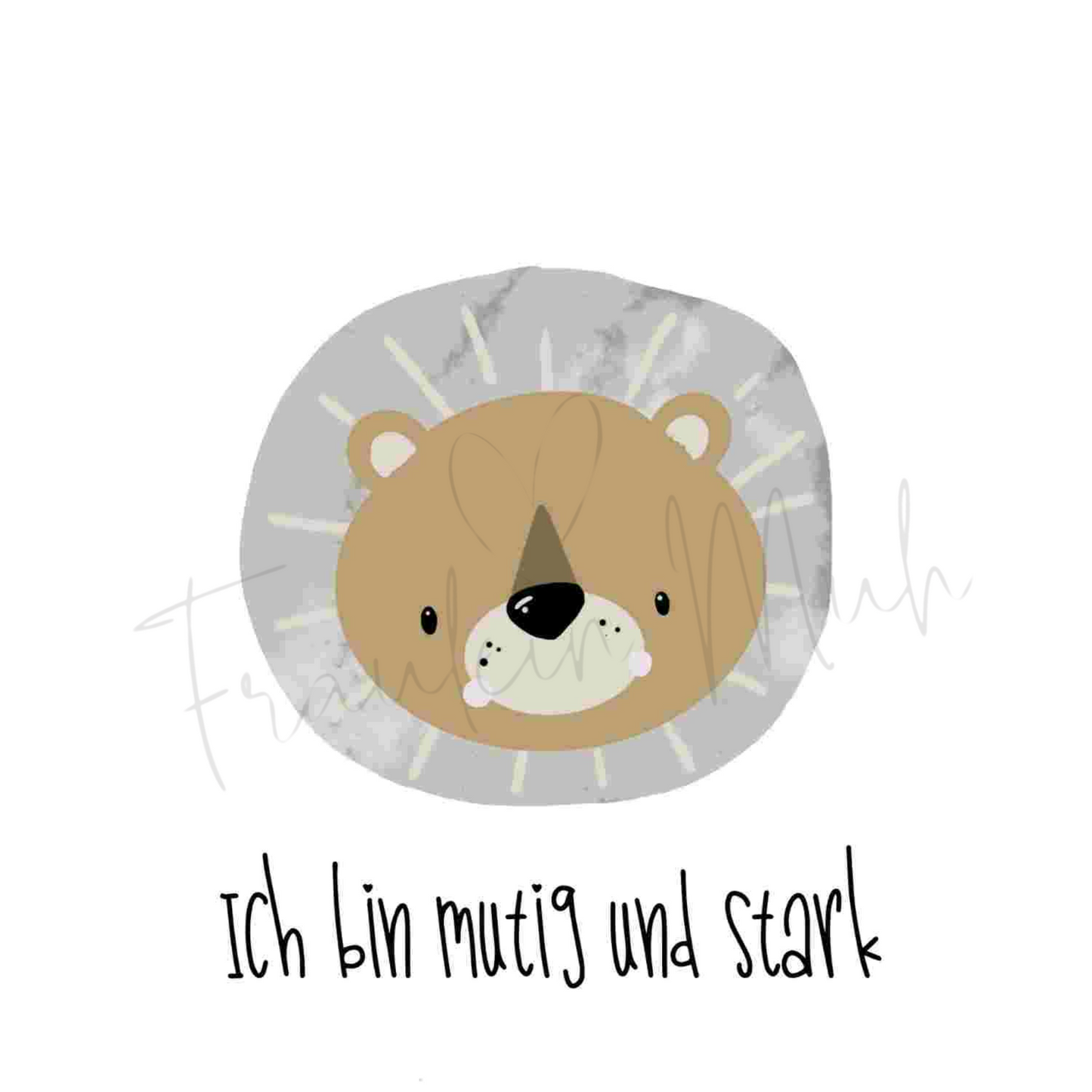 Affirmation - ich bin mutig und stark - Download für Supplimationsdrucker