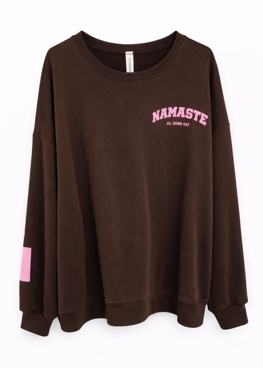 Oversize Sweatshirt „Namaste“ 42-48