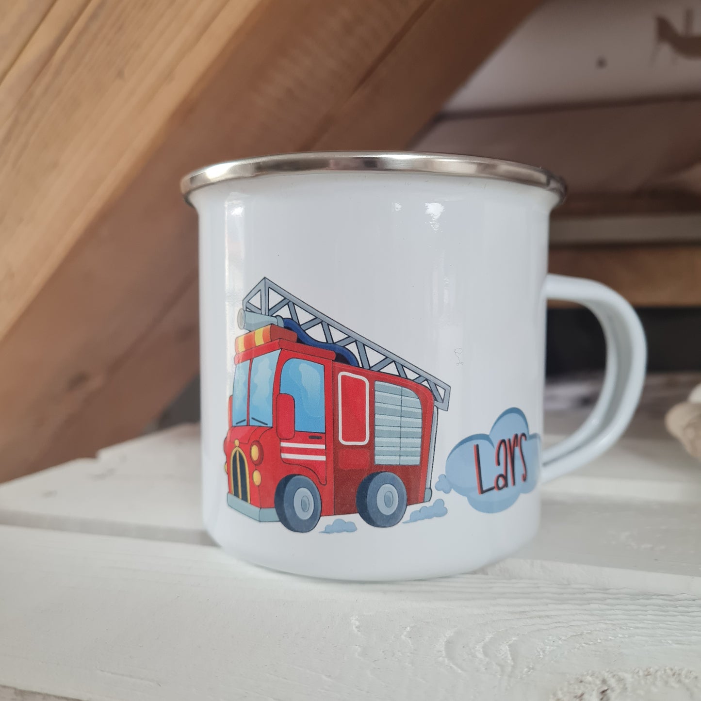 Personalisierte Tasse Feuerwehr, Tasse mit Name