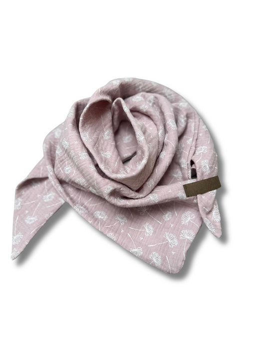 Dreieckstuch aus Musselin für Kinder gemustert