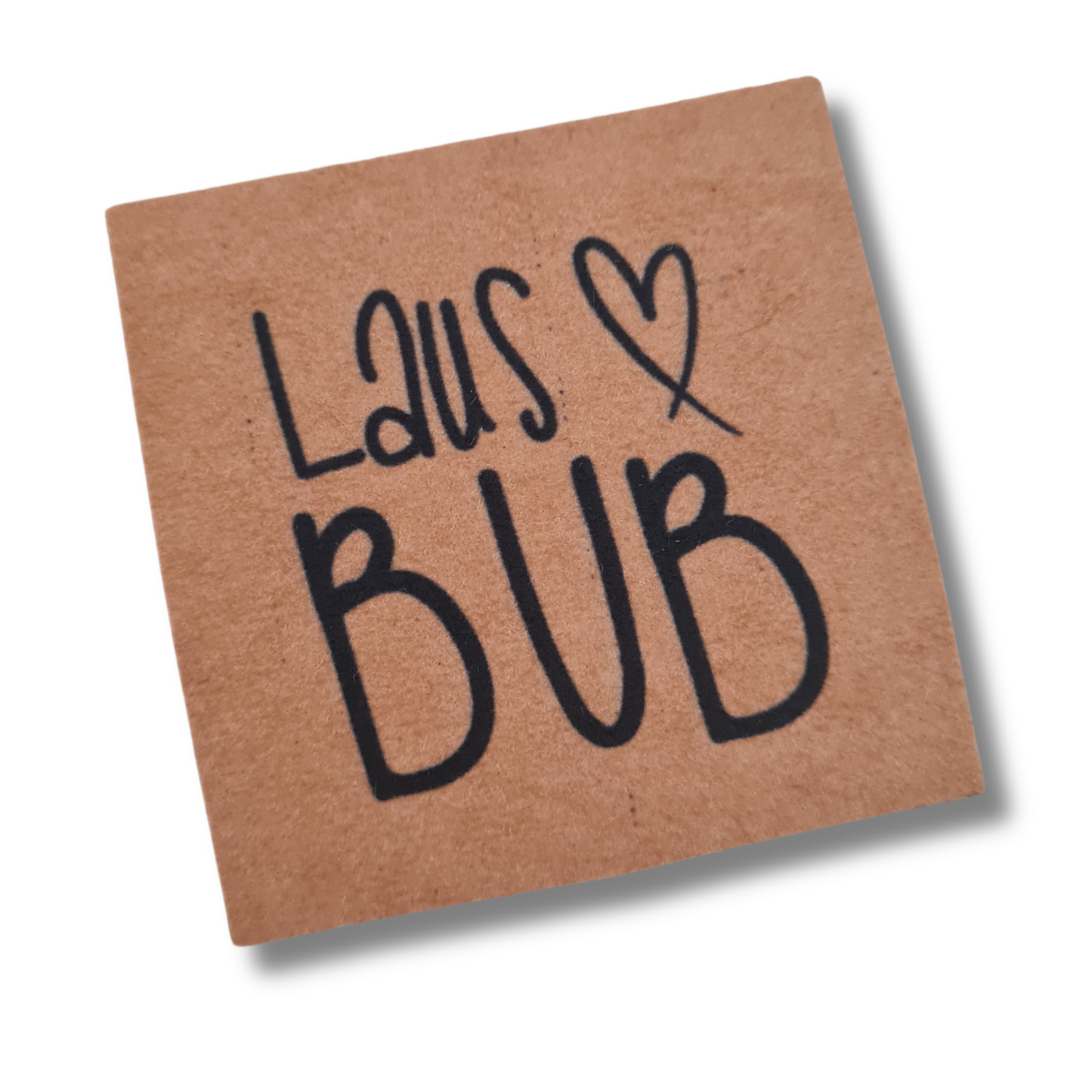 Spruch auf Patch aus veganem Leder, Snap Paper mit Statement zum Aufnähen