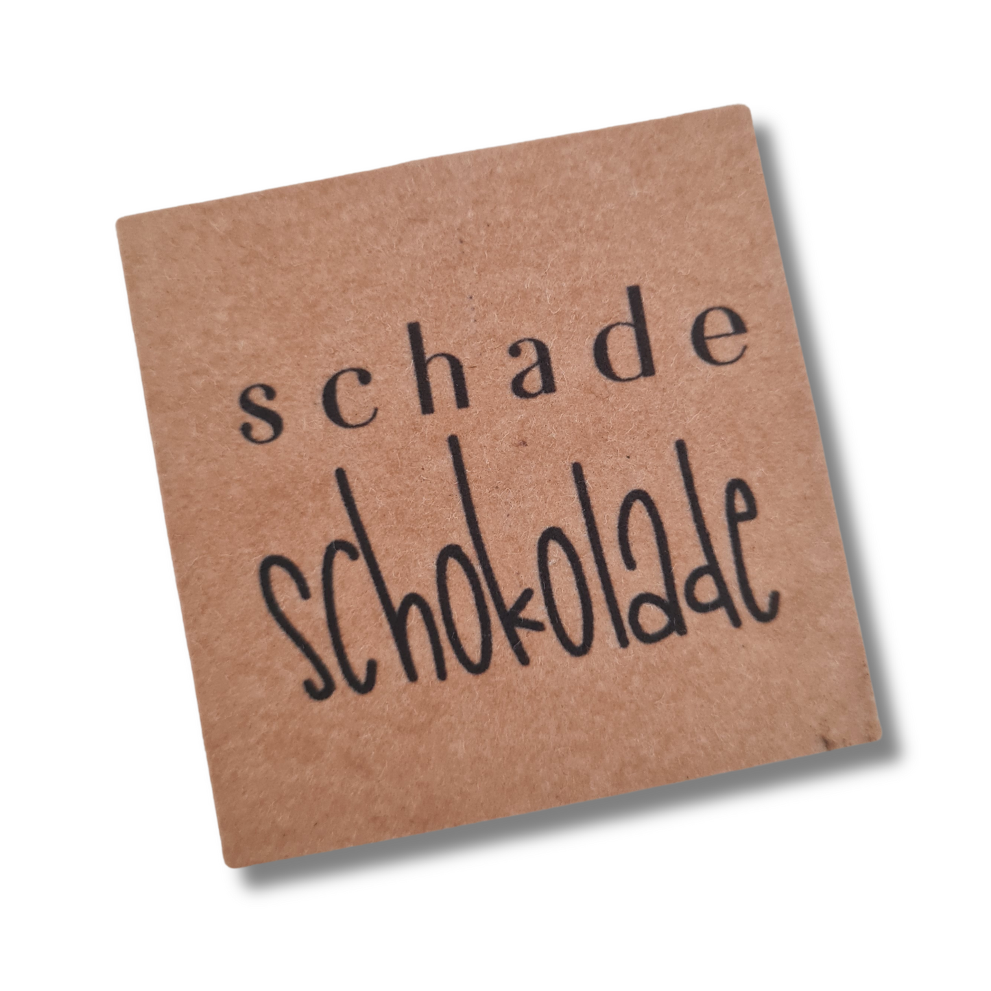 Spruch auf Patch aus veganem Leder, Snap Paper mit Statement zum Aufnähen