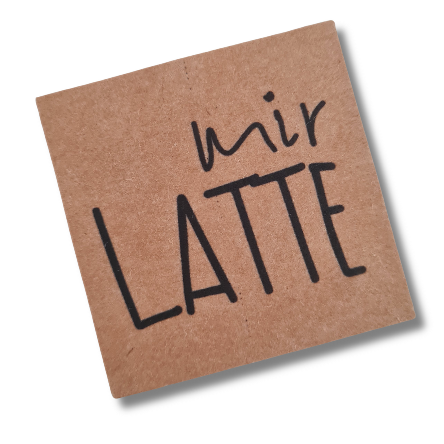 Spruch auf Patch aus veganem Leder, Snap Paper mit Statement zum Aufnähen