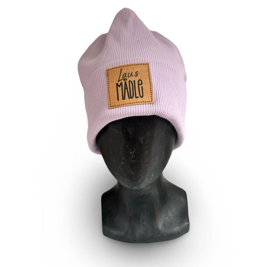 Einfarbige Mütze mit Spruch zum Auswählen für KINDER