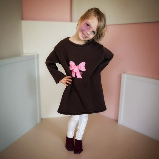 Kuschelweichs Jersey Oversize Kleid mit Weihnachts-Print Merry Christmas