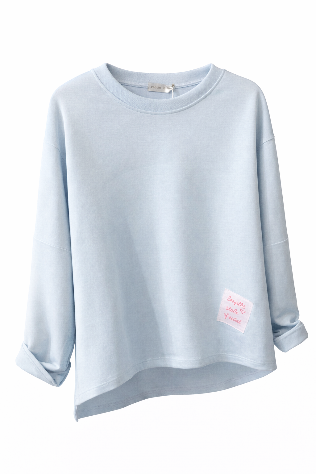 Oversize Sweatshirt „Soft Sky“ – Hellblau | One Size (tragbar ca. 36–44)