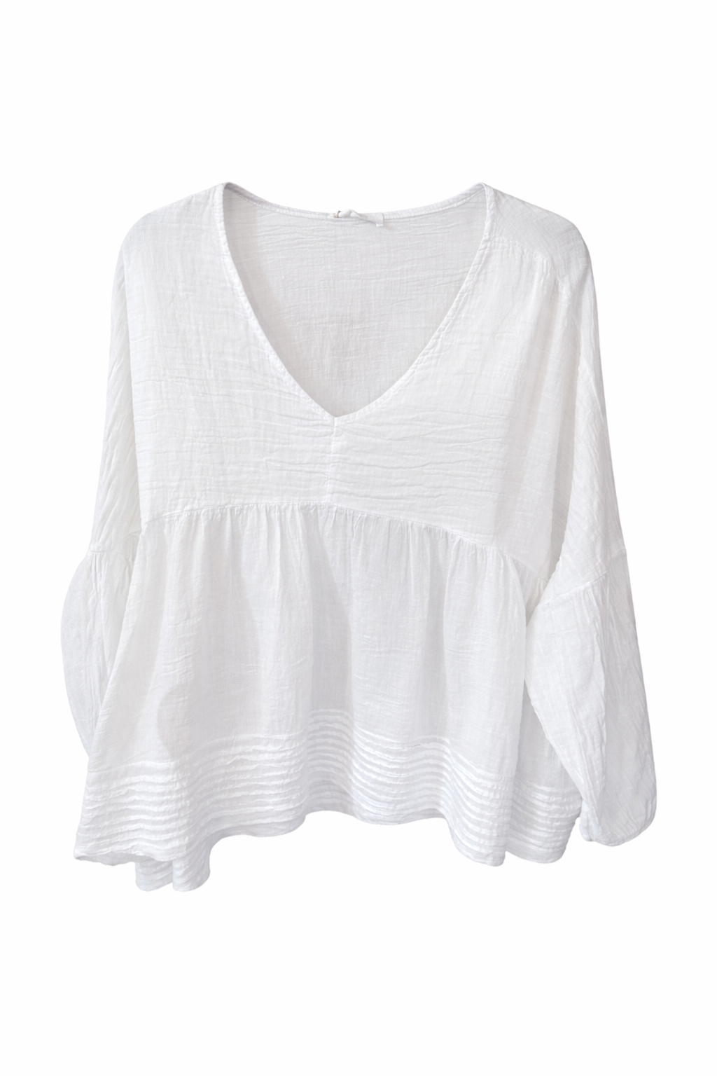 Baumwollmusselin Tunika „Celine“ – One Size (tragbar ca. 36–44) | Babydoll-Schnitt