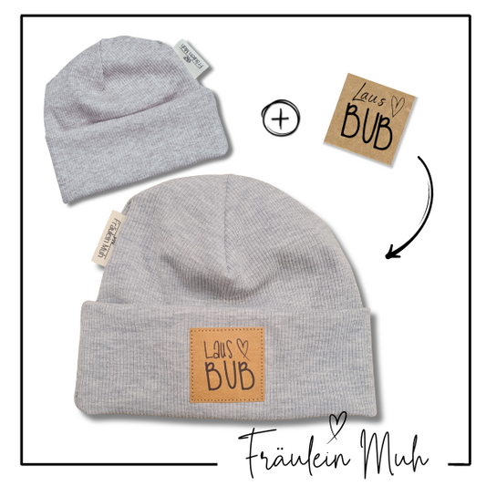 Gemusterte Mütze mit Spruch zum Auswählen für KINDER