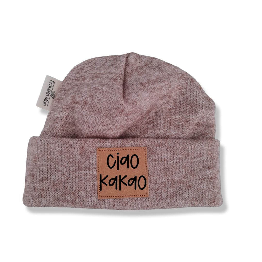 Personalisierbare Wintermütze für Kinder mit Name oder Spruch Fräulein Muh Kollektion, Wunschmütze