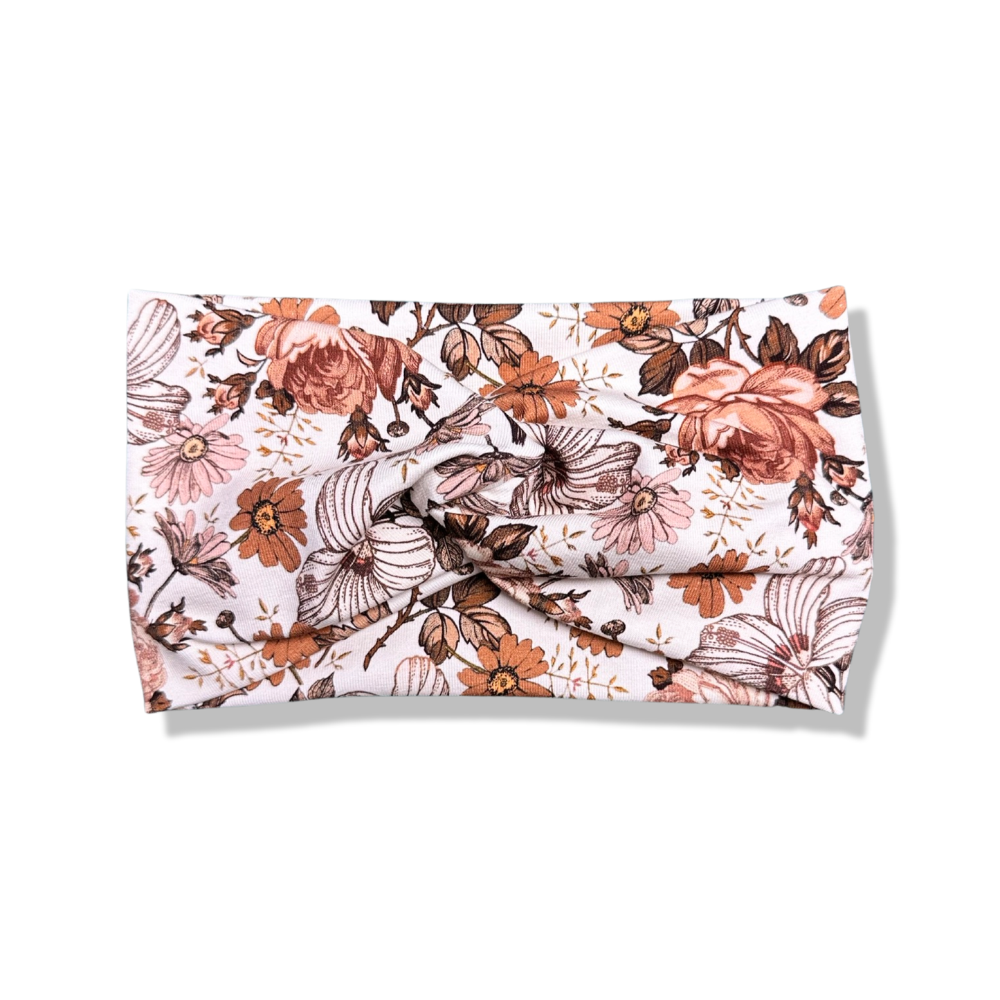 Stirnband breit mit Knoten Winterblume