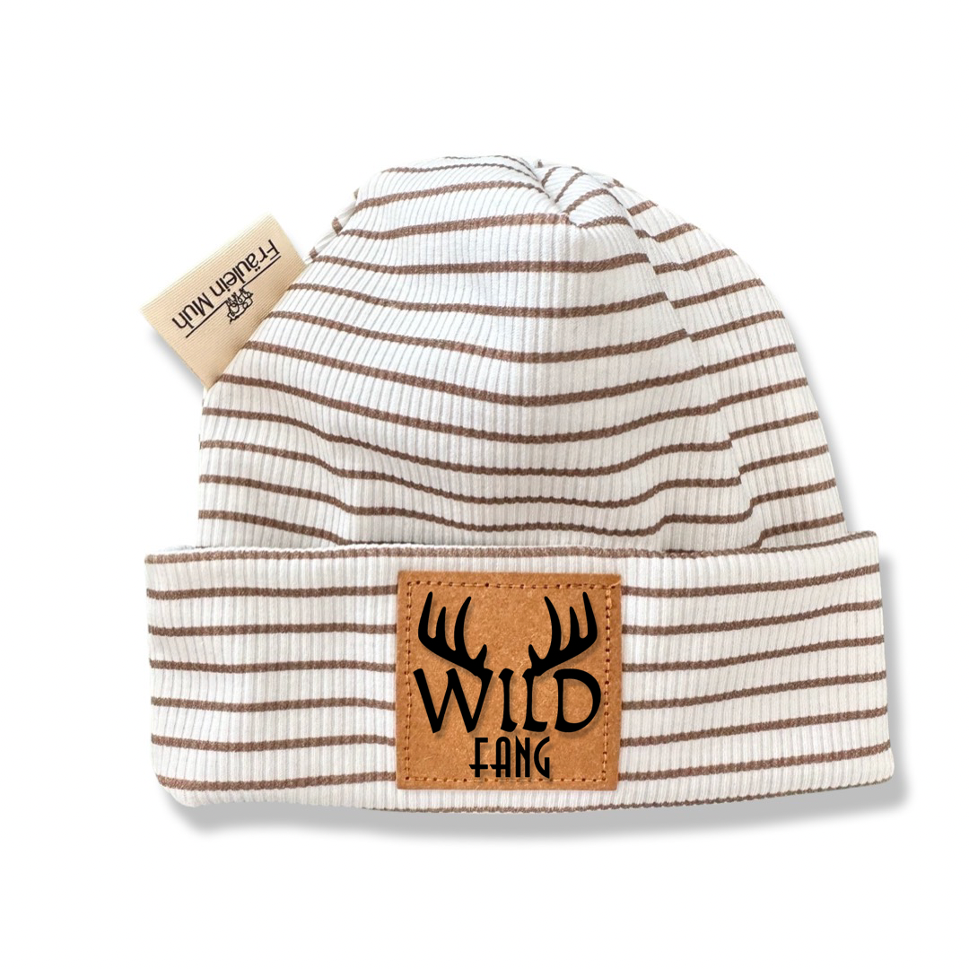 Newborn Mütze, streifen camel, Wildfang