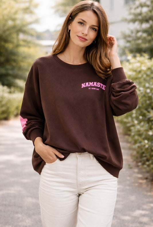 Oversize Sweatshirt „Namaste“ 42-48