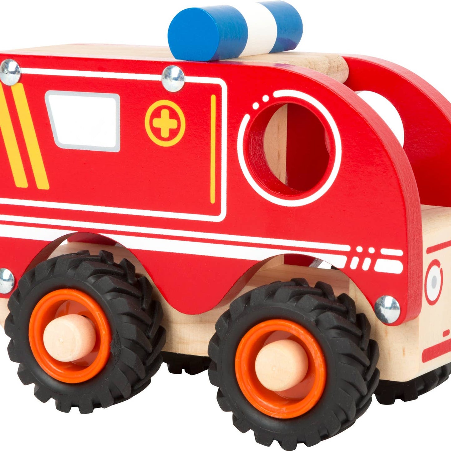 Krankenwagen, Spielzeugauto aus Holz