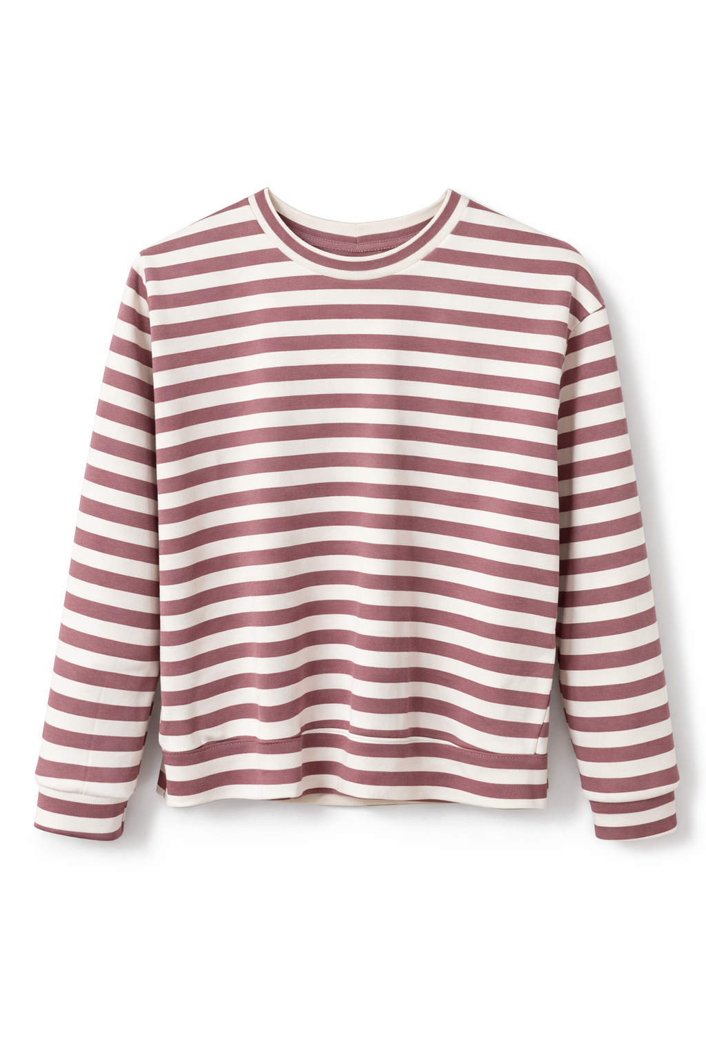 Oversize Sweatshirt Streifen rosa