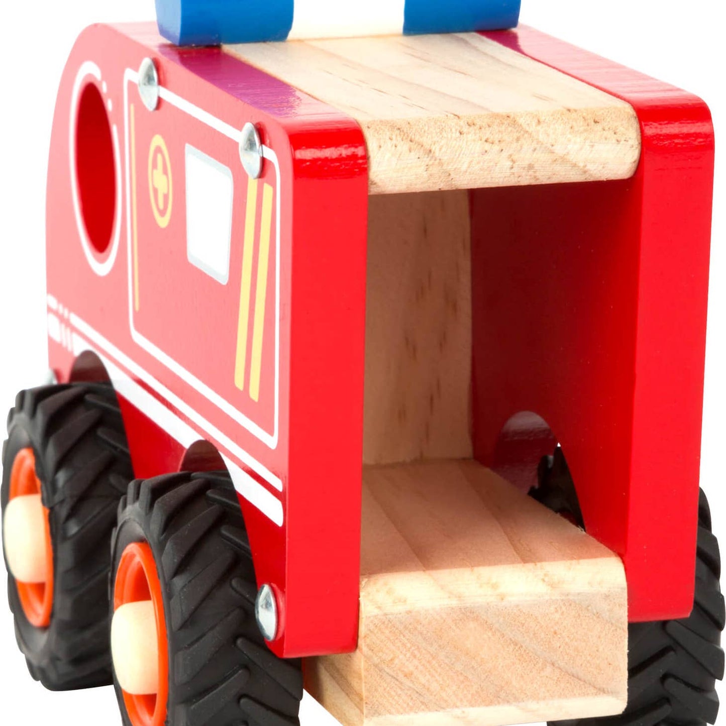 Krankenwagen, Spielzeugauto aus Holz