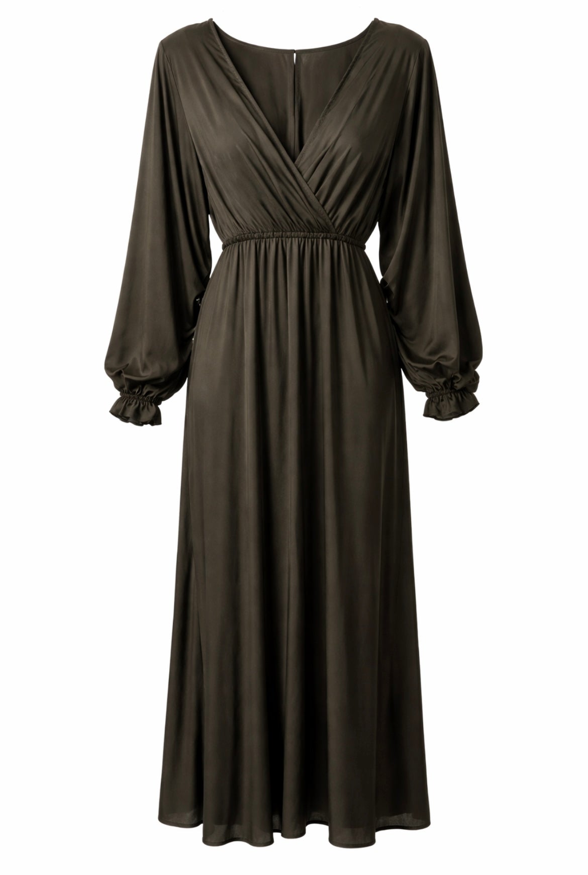 Fließendes Damenkleid mit V-Ausschnitt