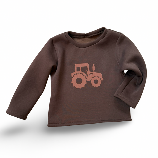 Kuschelweicher Jersey-Sweater mit Traktor-Print
