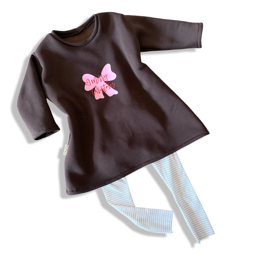 Kuschelweichs Jersey Oversize Kleid mit Weihnachts-Print Merry Christmas