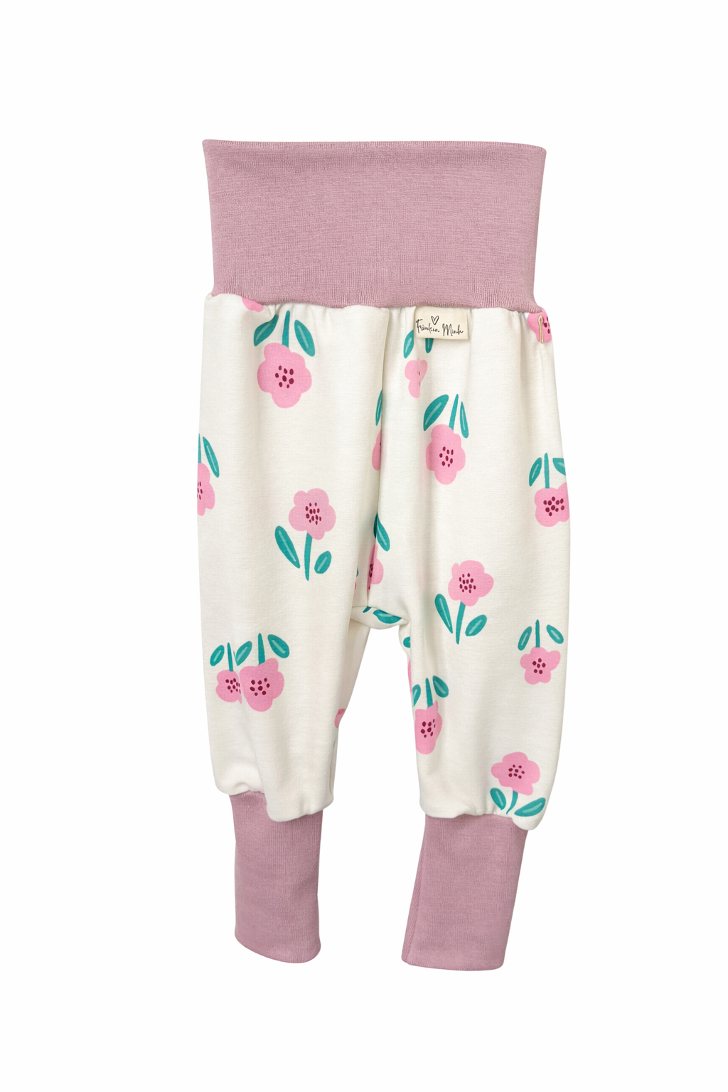 Kinder Pumphose „Mitwachsend“ – Baumwollstretch | Mitwachshose| Blumen