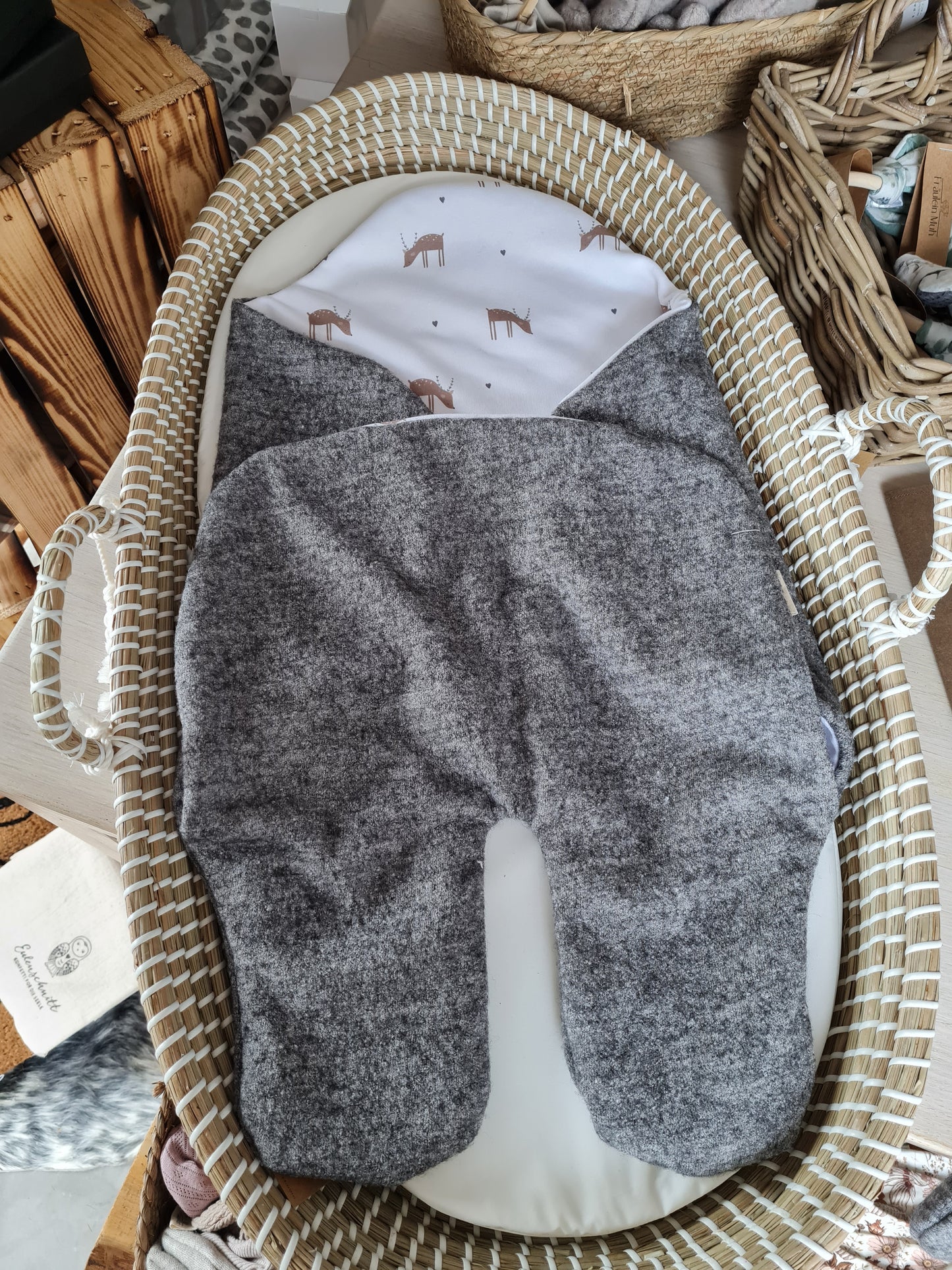 MaxiCosi Fußsack, Einschlagdecke für Baby Rehe