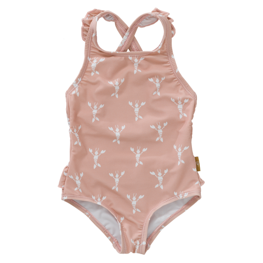 Badeanzug UV Schwimmanzug Mädchen Hummer rosa